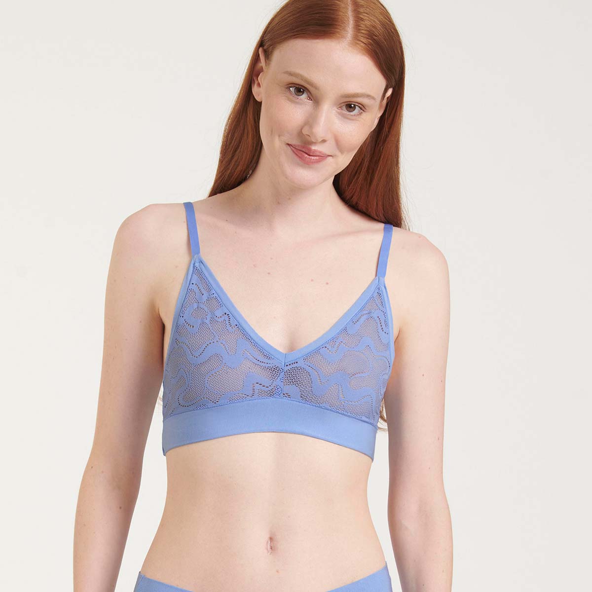 Sloggi Go Allround bralette top, blå - 10210986 - 00IB - Blue