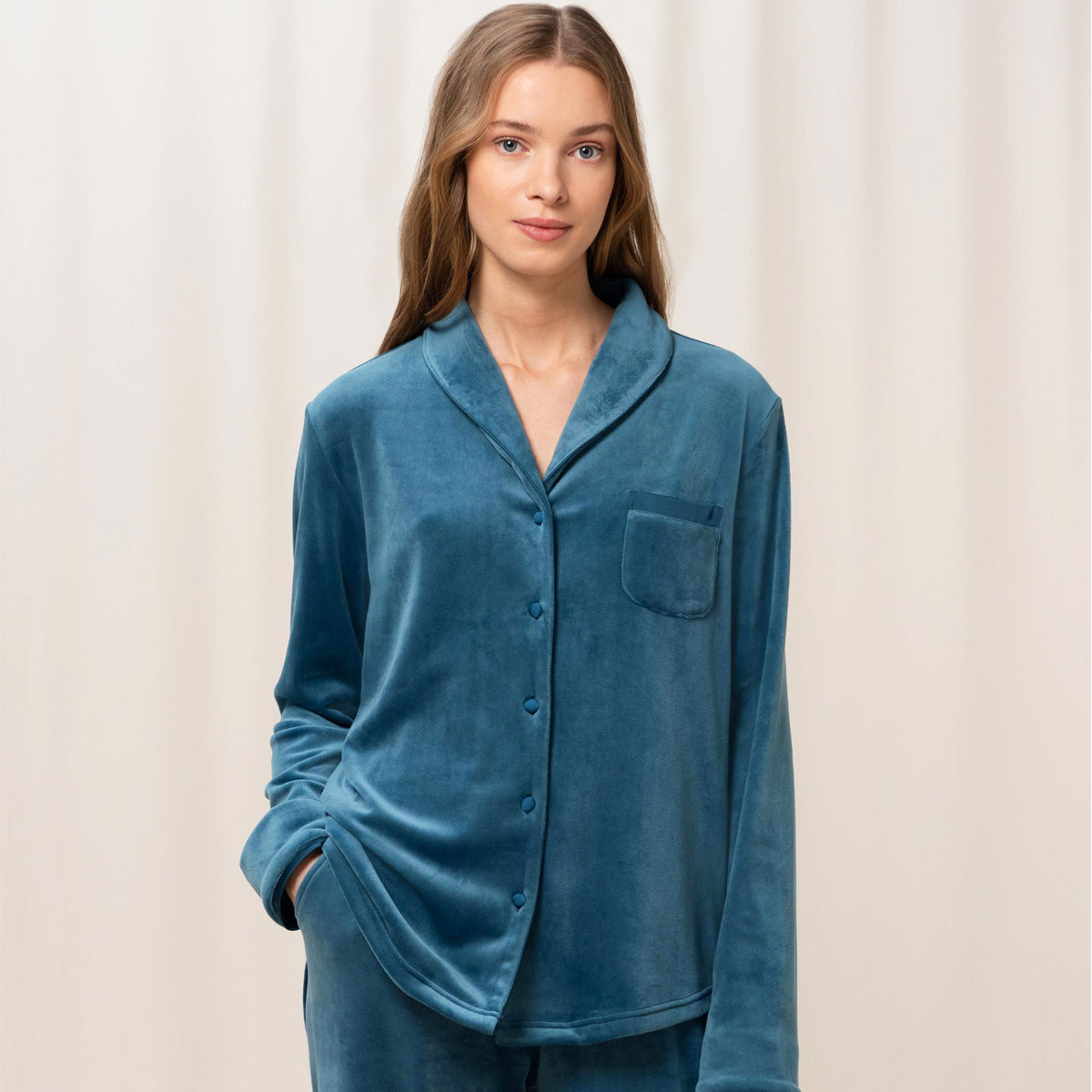 Triumph Mix & Match Velour Boyfriend - Smoky Blue - 10213389-1692