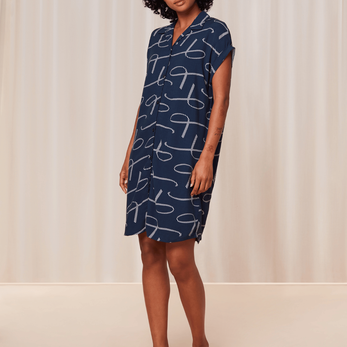 Triumph Boyfriend natkjole, blå - 10218295 - M008 - Blue