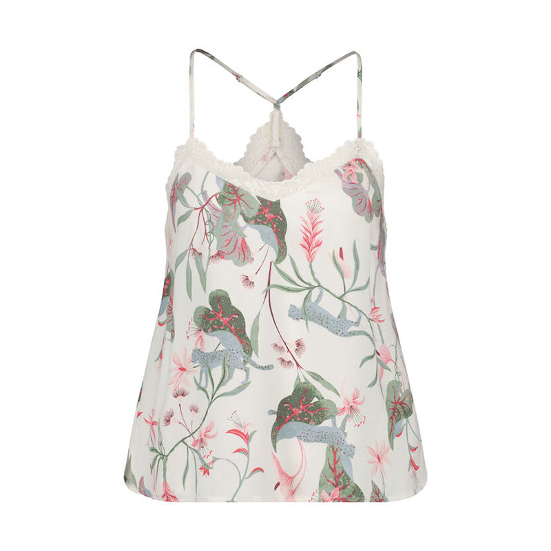 Hunkemöller Cami woven cheetah jungle - Snow White - 202315-SNOW WHITE