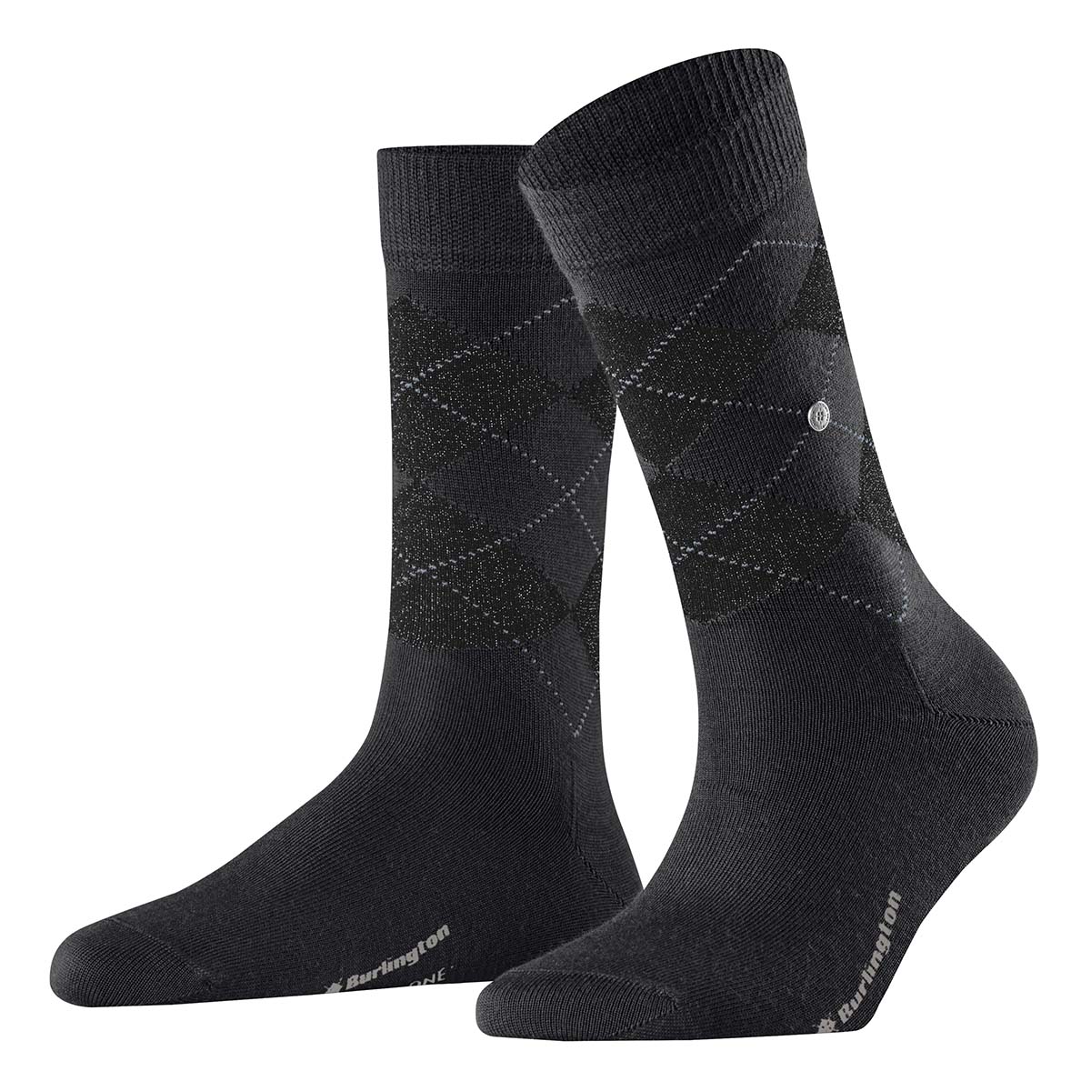 Burlington Marylebone Glitter ankelstrømper, sort - 22182 - 3004 - Black