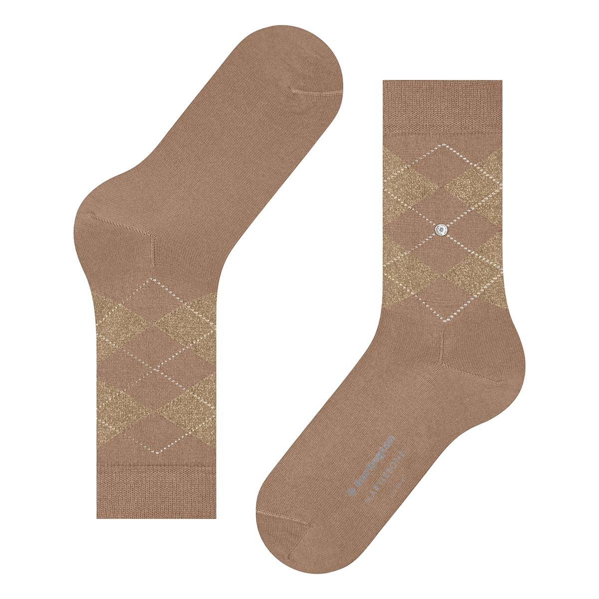 Burlington Marylebone Glitter ankelstrømper, brun - 22182 - 5038 - Camel