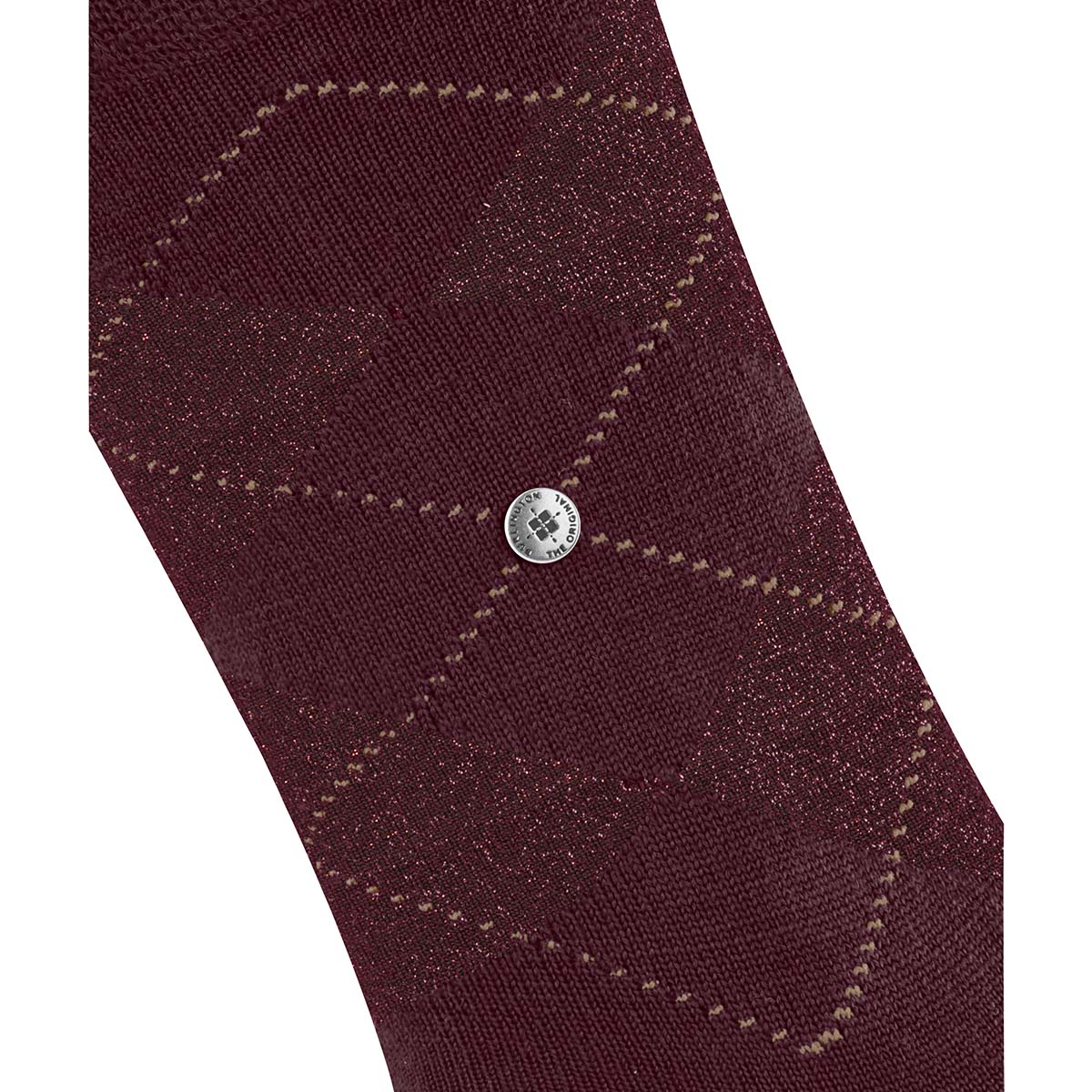 Burlington Marylebone Glitter ankelstrømper, rød - 22182 - 8435 - Claret