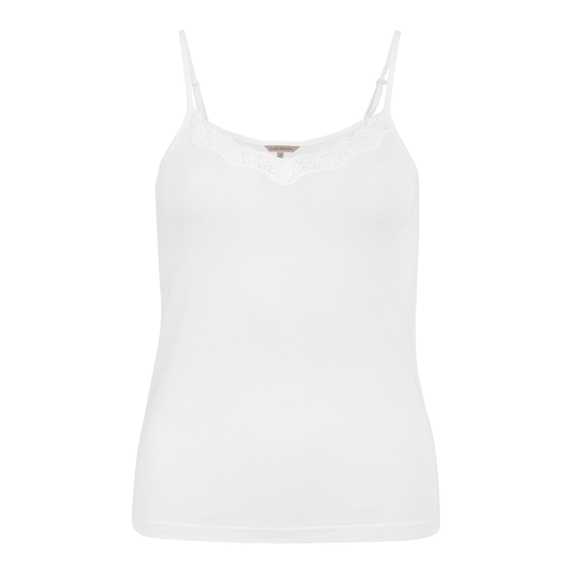 Lady Avenue Silk Jersey Camisole - Off White - 23-10421-00