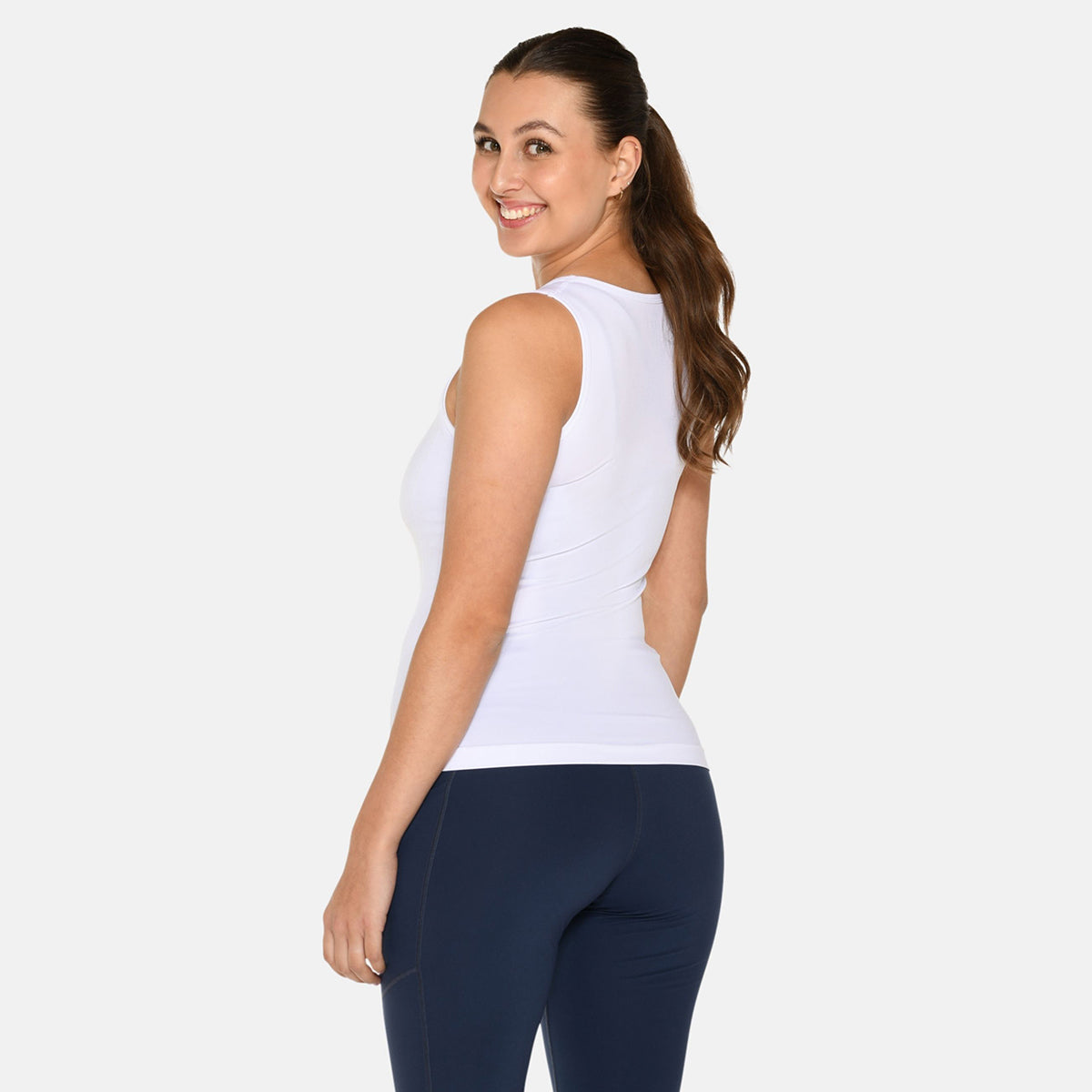 Zebdia Women Seamless tank - Brilliant White - 35015-1002