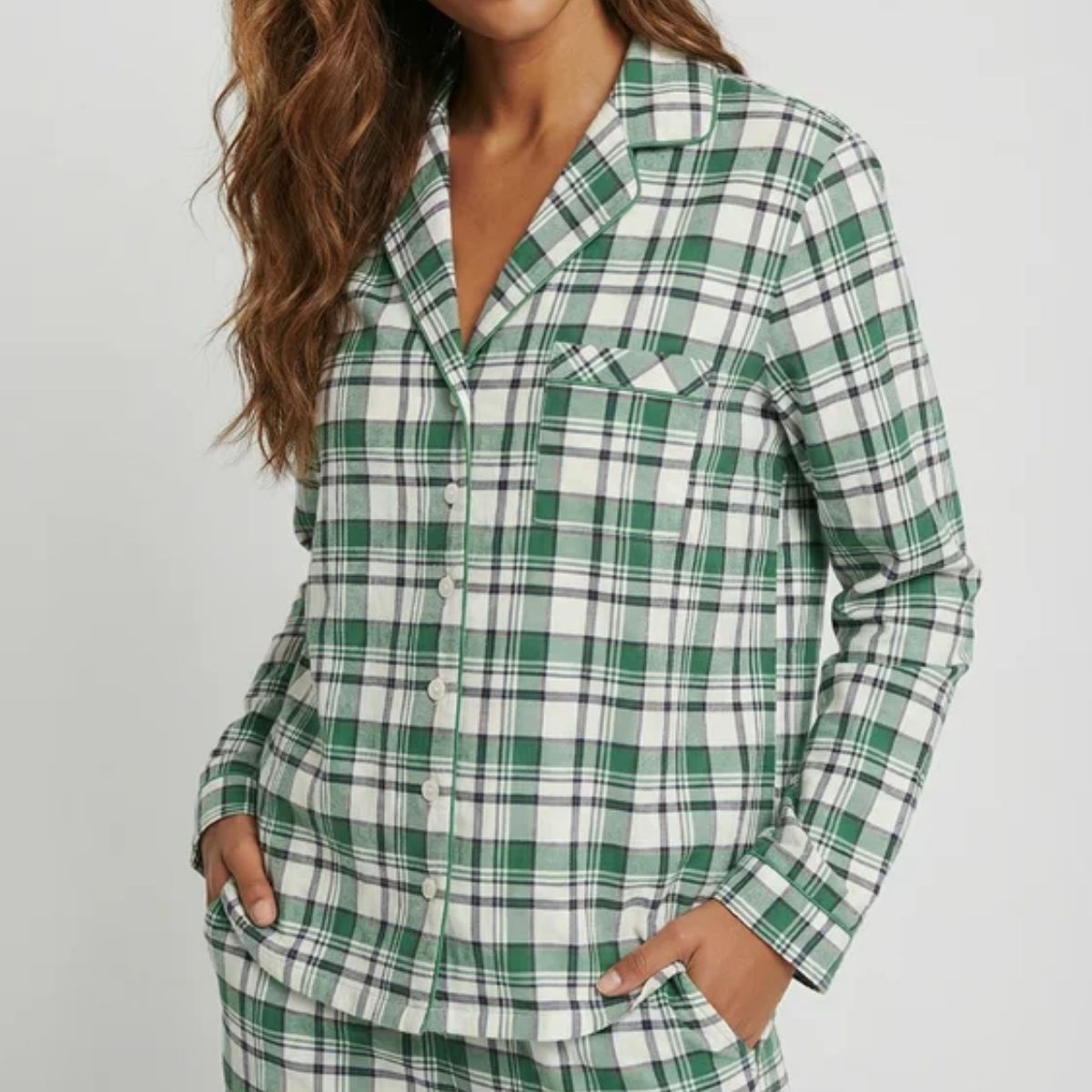 Lascana X-Mas Gift pyjamas, beige - BA-94-54 - beige check - Beige Bheck