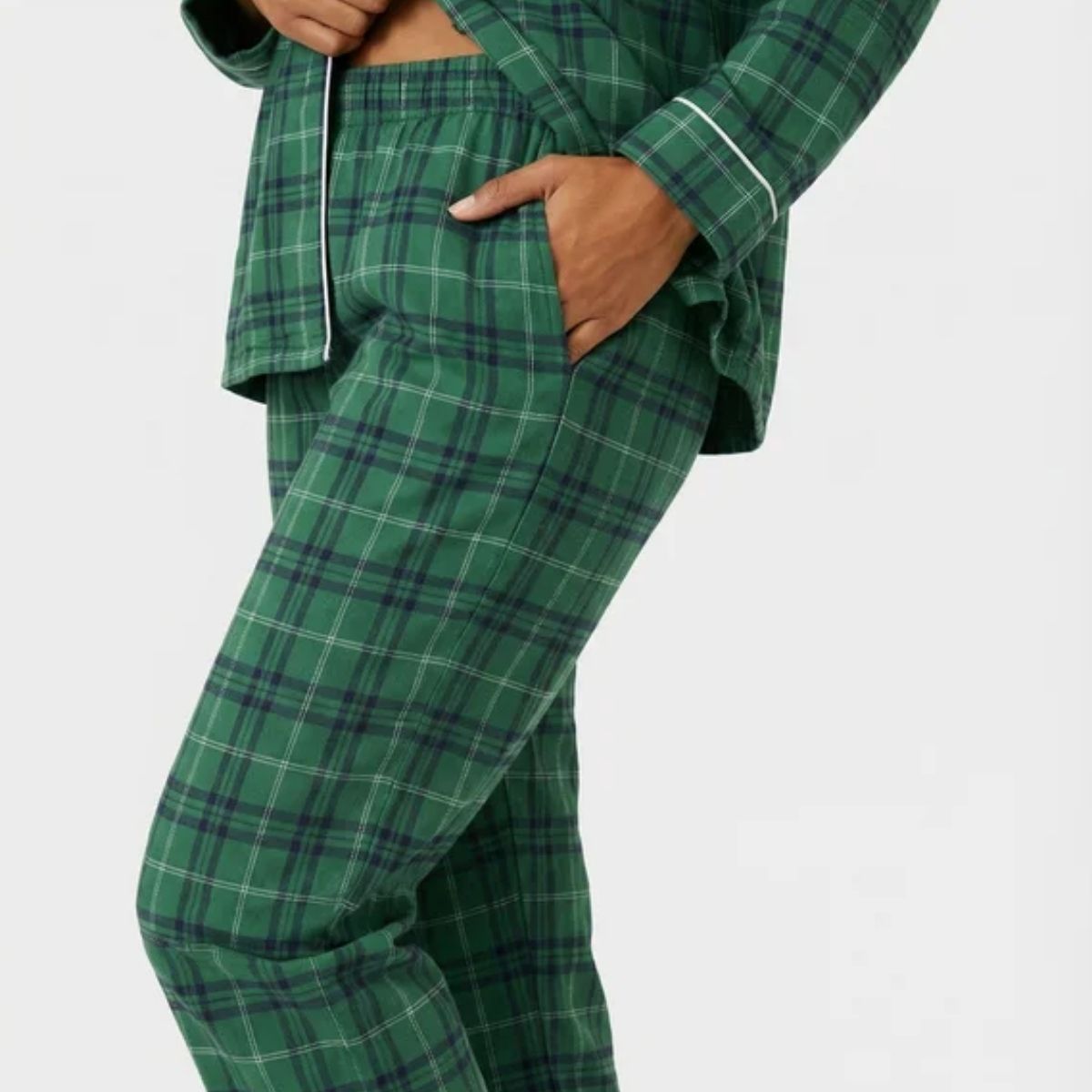 Lascana X-Mas Gift pyjamas, grøn - BA-94-54 - green check - Green Check