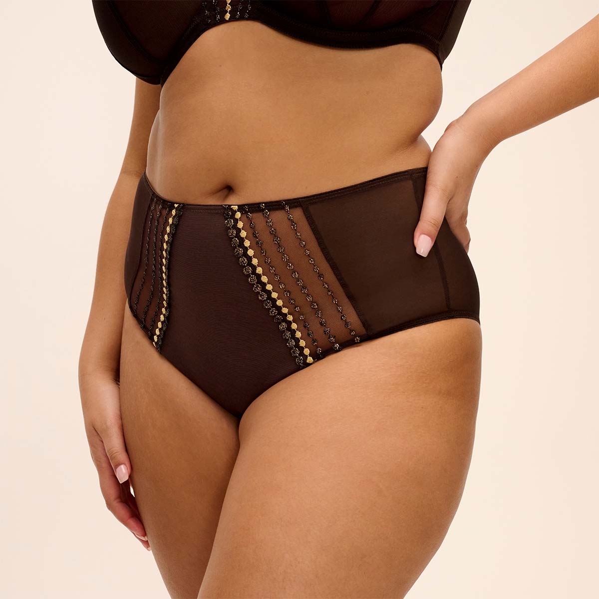 Elomi Matilda maxi trusse, brun - EL8906 - GOR - Gold Rush