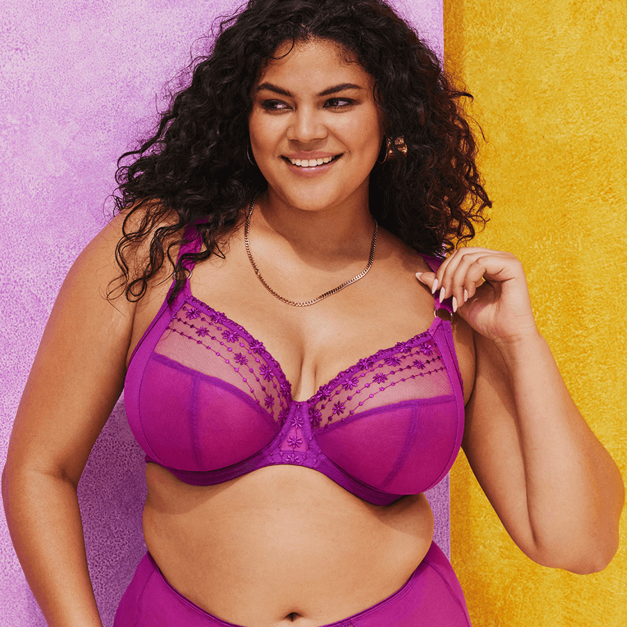 Elomi Matilda plunge BH, lilla - EL8900 - HOC - Hollyhock
