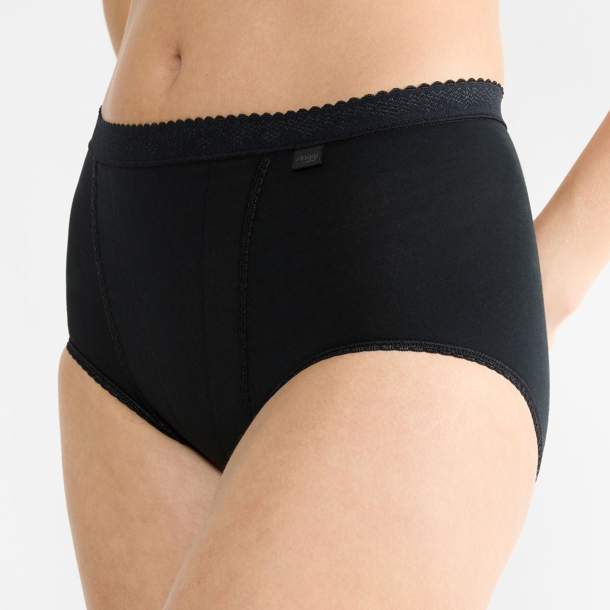 Sloggi Control 2-pak maxi trusse, sort - 10037875 - 0004 - Sort