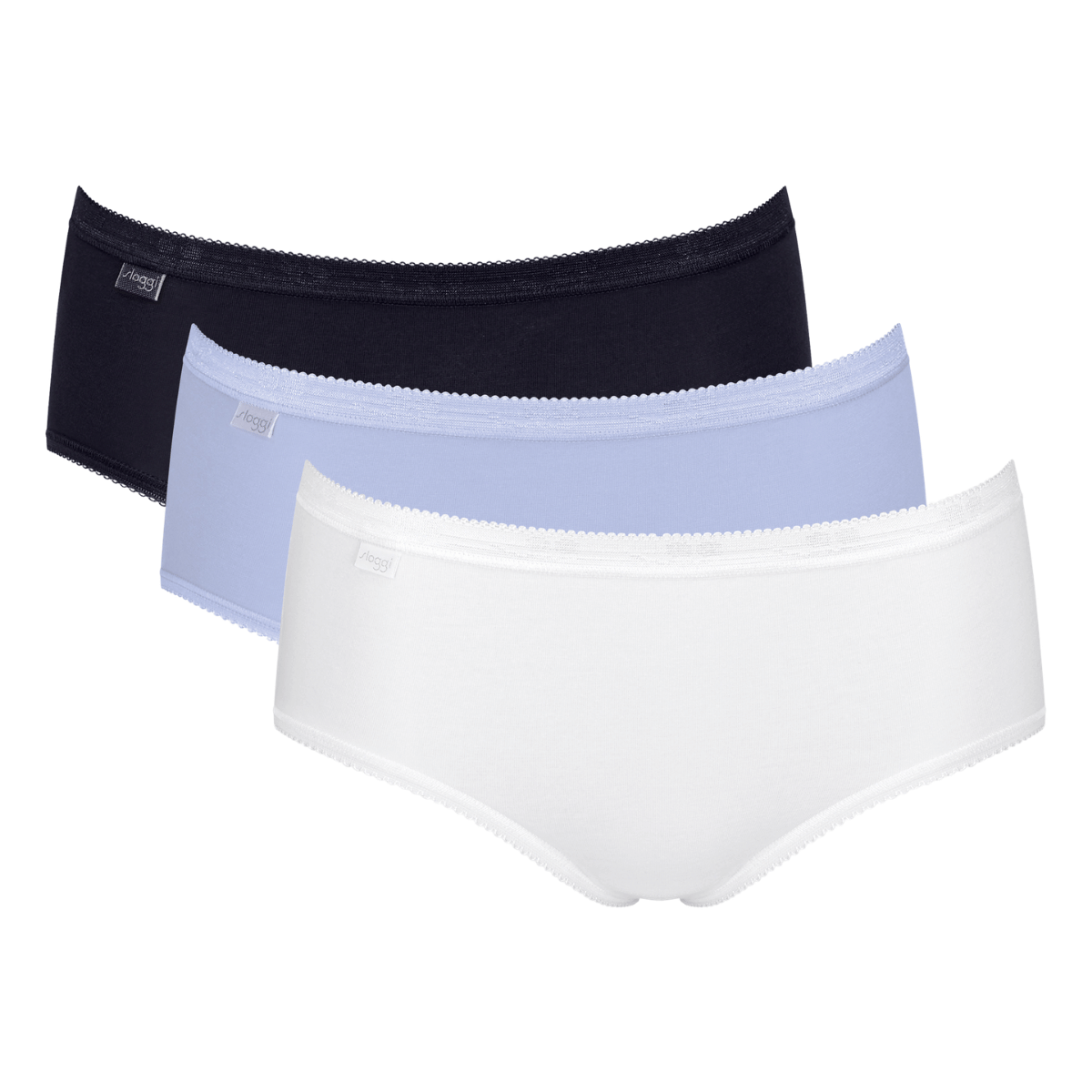 Sloggi Basic+ 3-Pack midi trusse, multi - 10107163 - V015 - Multiple Colours