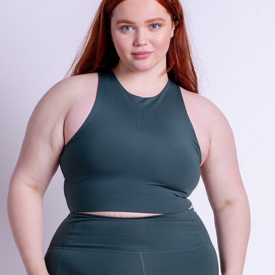 Girlfriend Collective Dylan Crop - Moss - 1017-MOSS