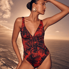 Triumph Summer Palm OP badedragt uden bøjle, orange - 10226608 - M004 - Brown