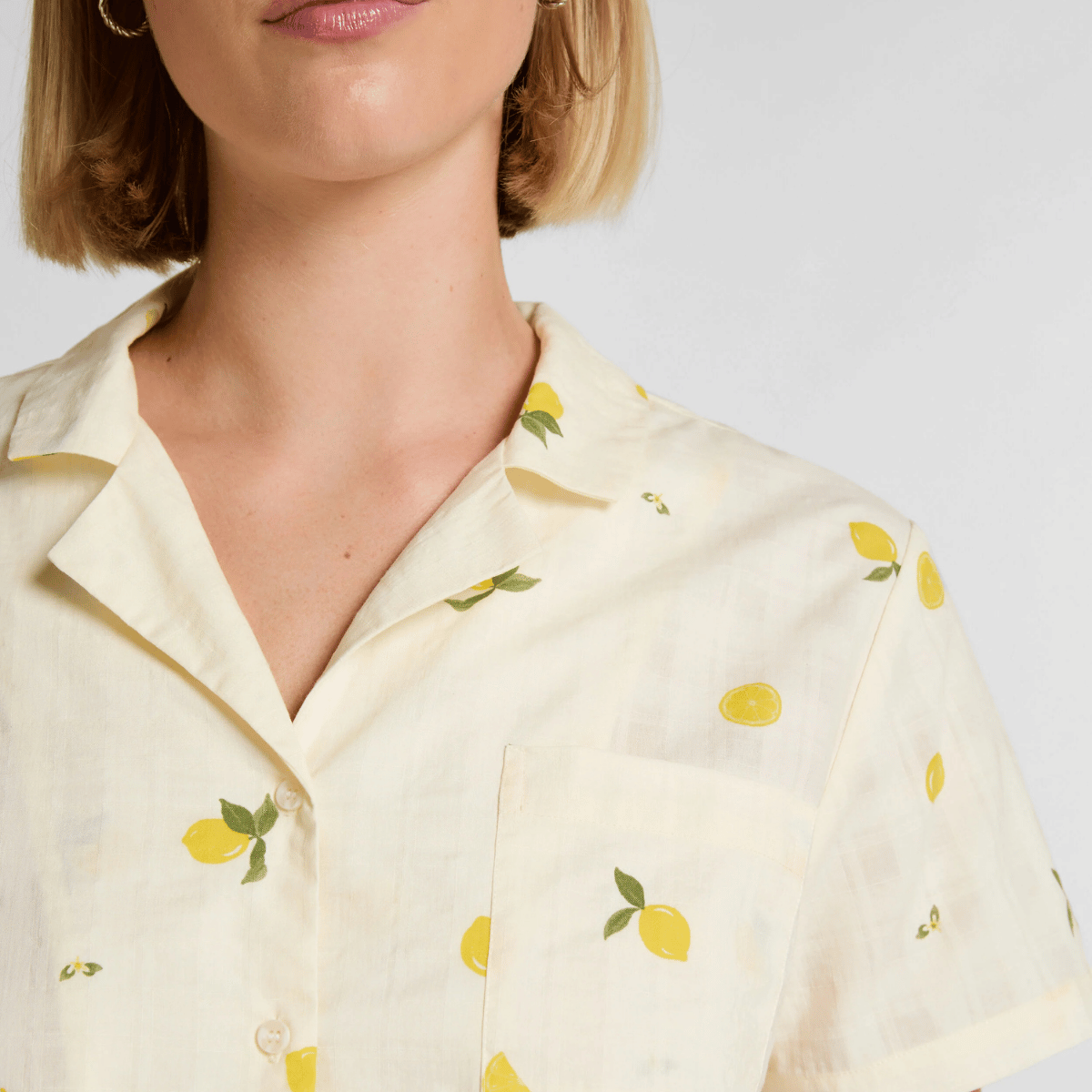 Hunkemöller pyjamas, gul - 304619 - WINTER WHITE - Winter White