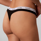 Calvin Klein Icon Logo 5-pak g-streng, multi - LV00QD5221 - 3CC - Black/black/cedar/grey heather/ink
