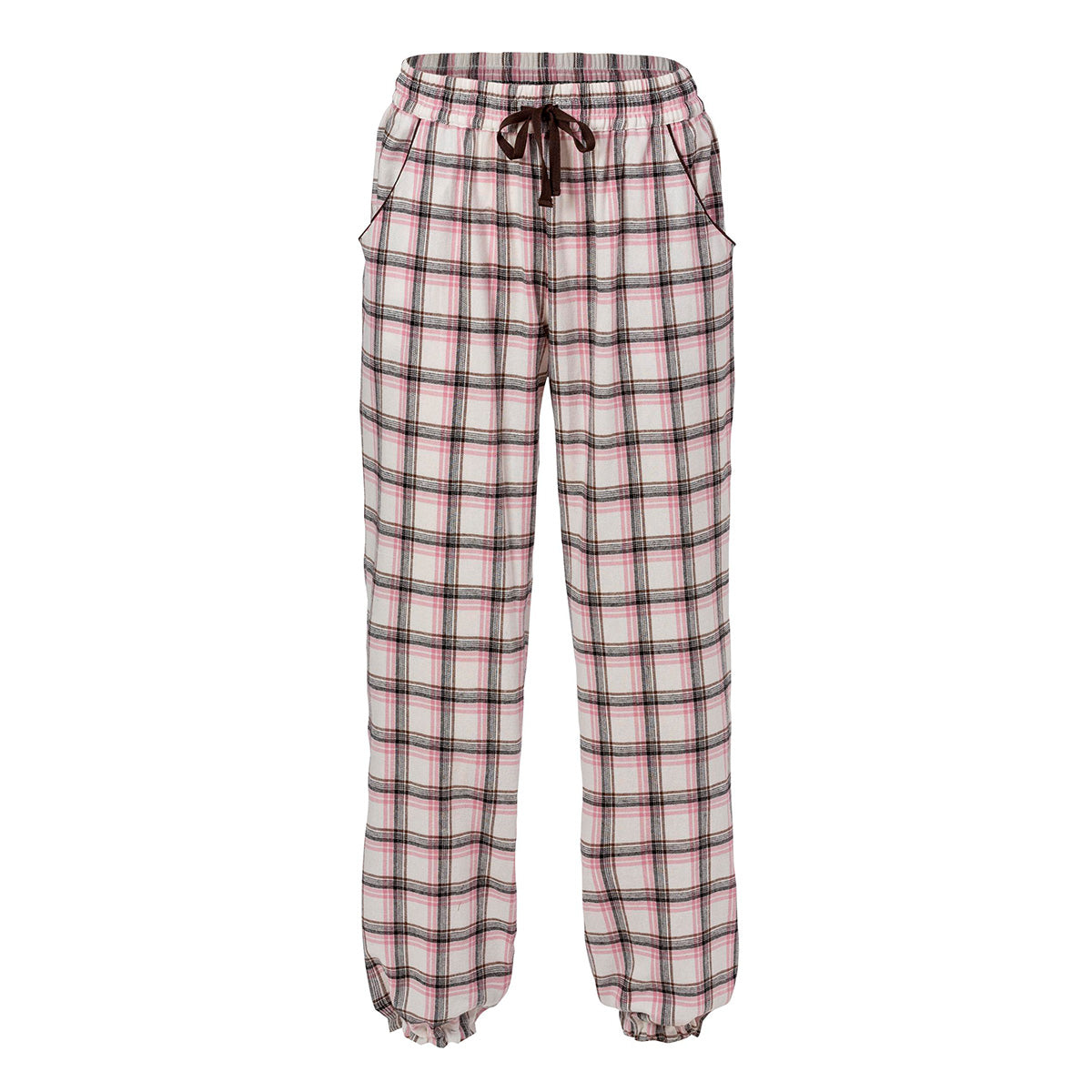 Lady Avenue Bamboo Flannel pyjamas, creme - 66726 - 5300 - Pink