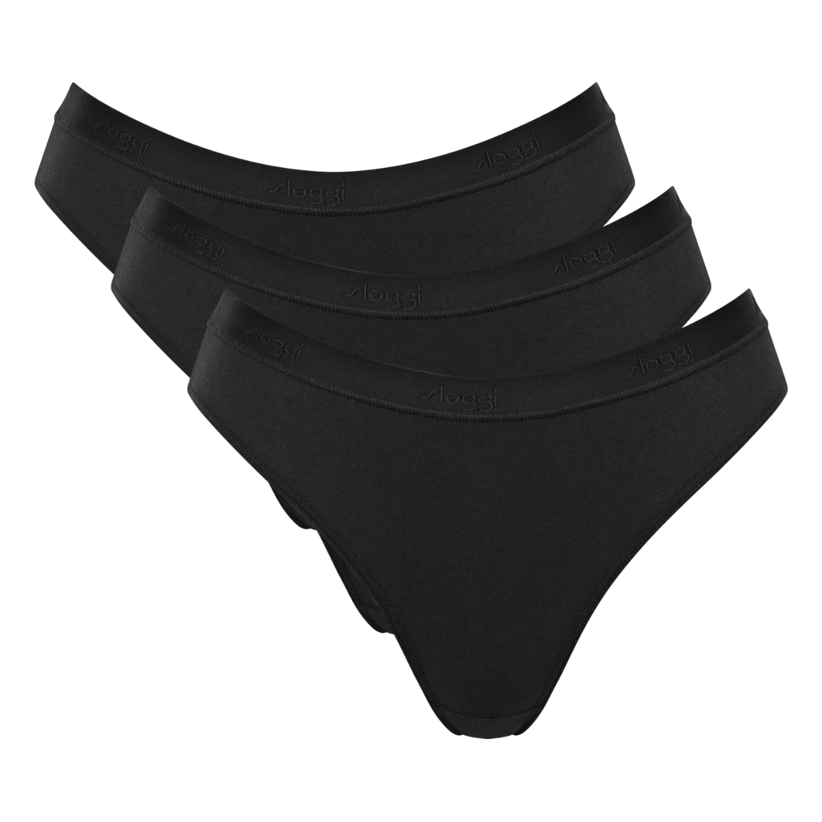 Sloggi Go Casual 3-Pack tai trusse, sort - 10217793 - 0004 - Black