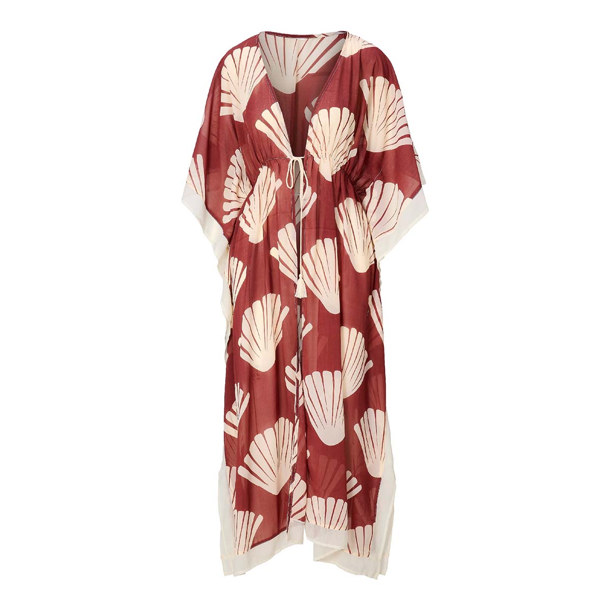 LingaDore Summer Stripes kimono, rød - 8218P-1 - 354 - Sable Stripe