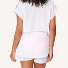 LingaDore Comfy days t-shirt- og shorts-sæt, creme - 8233 - 252 - Off White