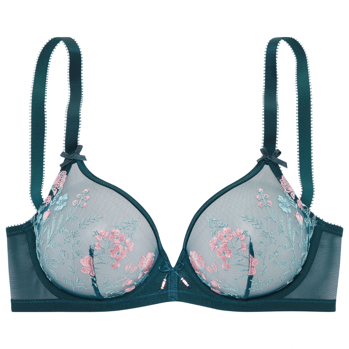 Lascana Maria BH med bøjle, grøn - BH-159-W - petrol-rose - Petrol-rose