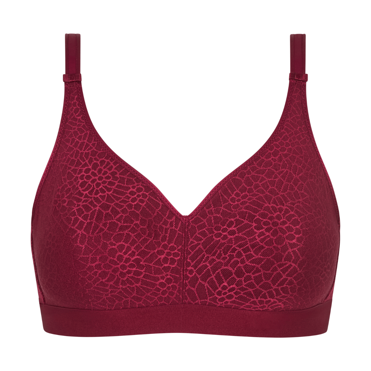 Chantelle Magnifique BH uden bøjle, rød - C18920 - 020 - Red Raspberry / Sedona