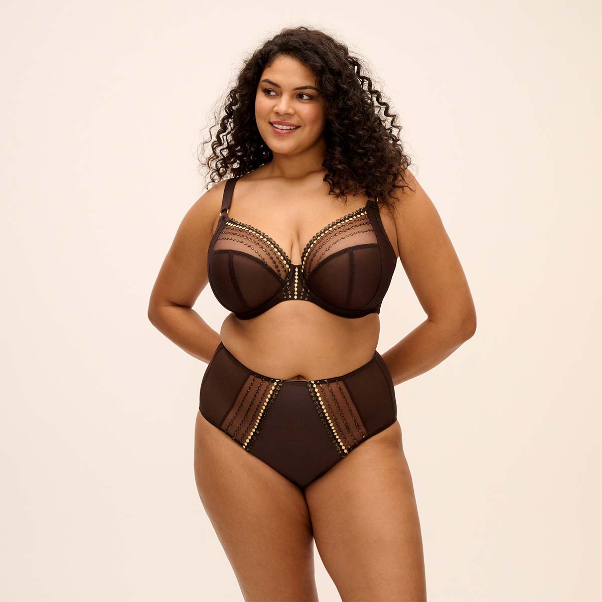 Elomi Matilda maxi trusse, brun - EL8906 - GOR - Gold Rush
