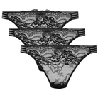 Hunkemöller Sully 3-Pack g-streng, sort - 304024 - CAVIAR - Caviar